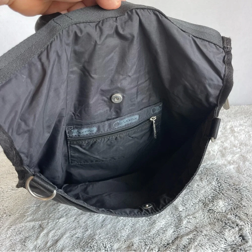 LeSportsac Handbag/Shoulder Bag, 2-way, Black, 3 Pockets
